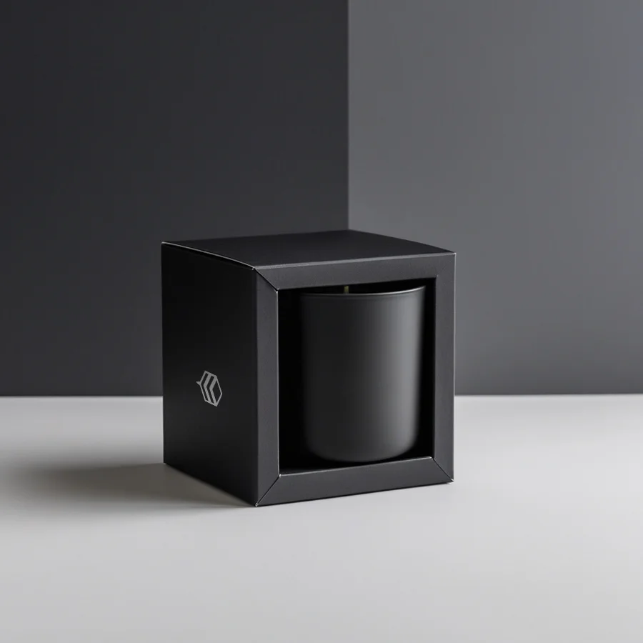 black candle packaging
