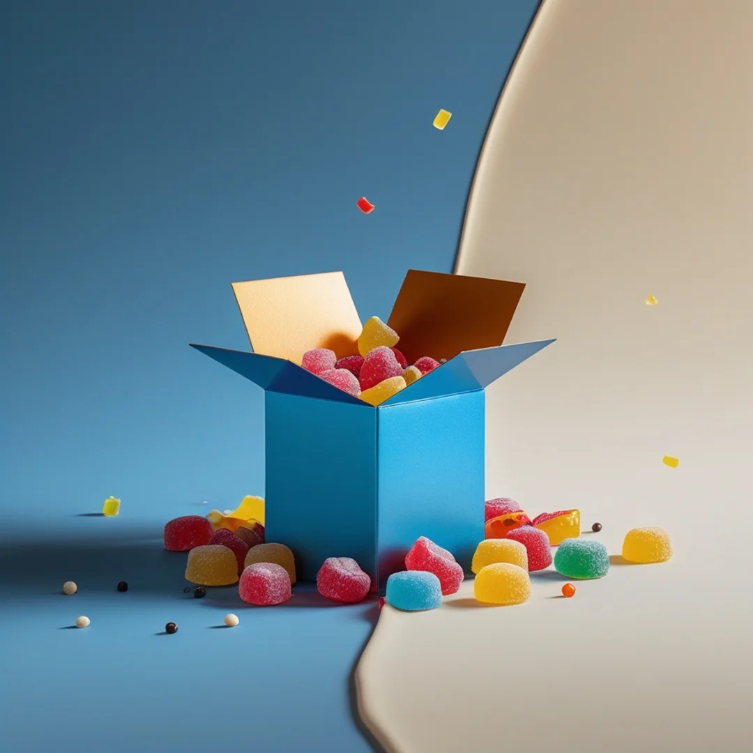 blue raspberry candy box