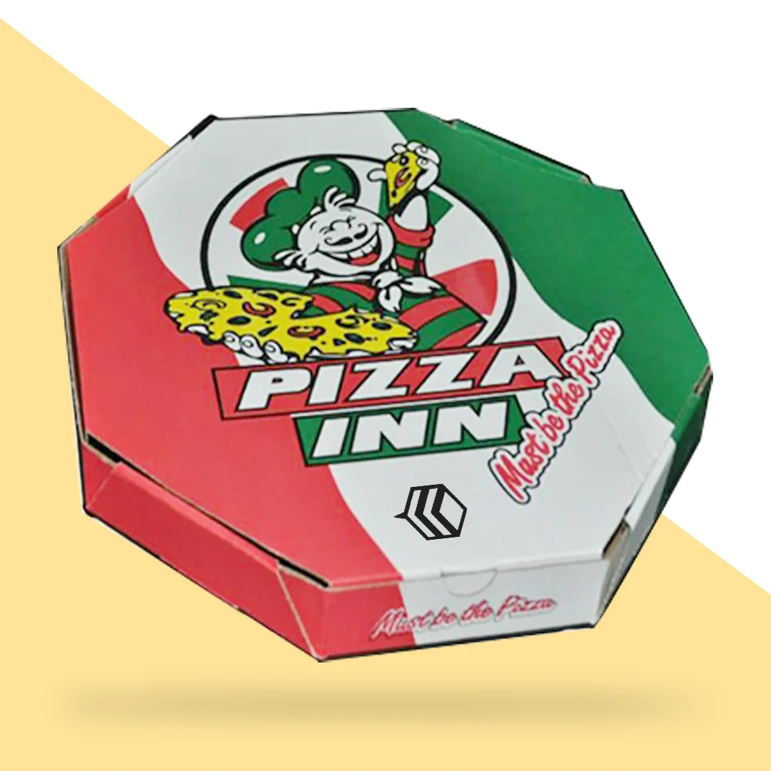 round cardboard pizza box