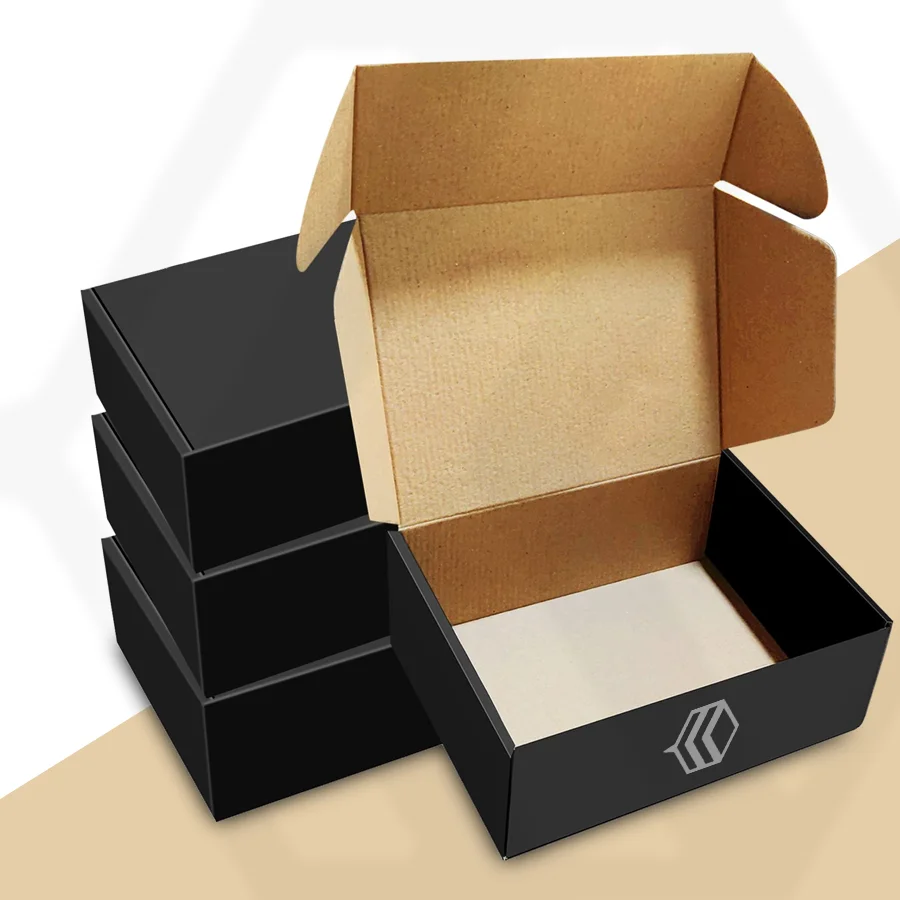 Black Corrugated Boxes 