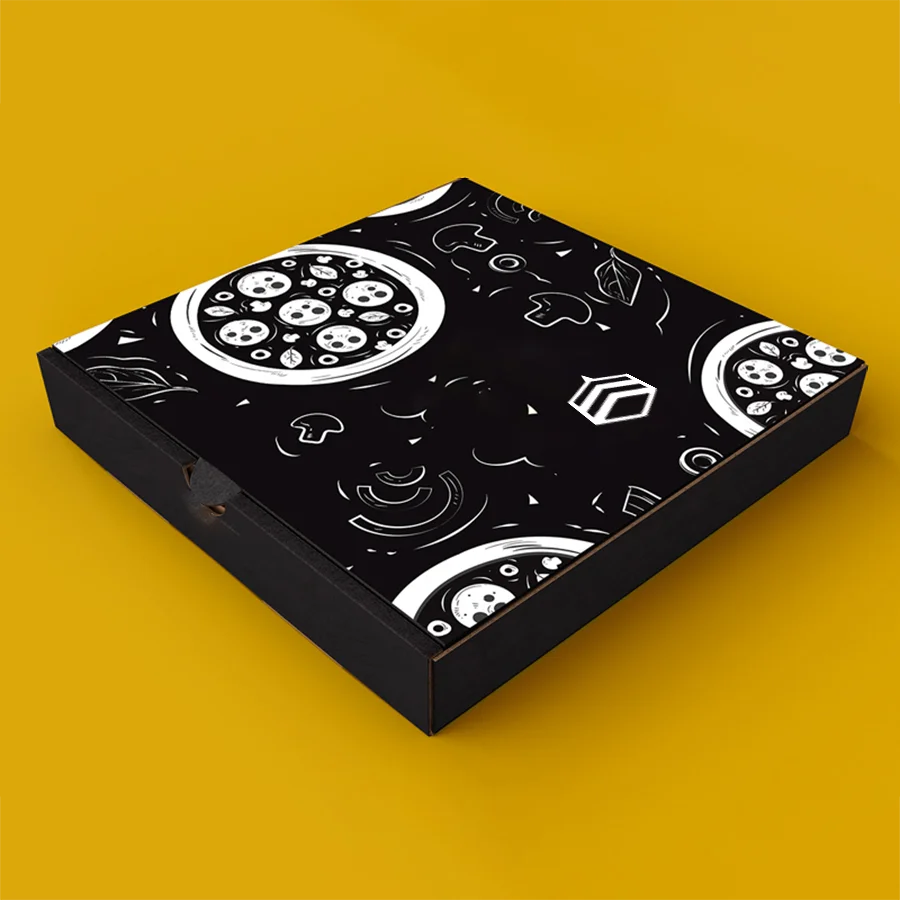 Custom Black Pizza Boxes