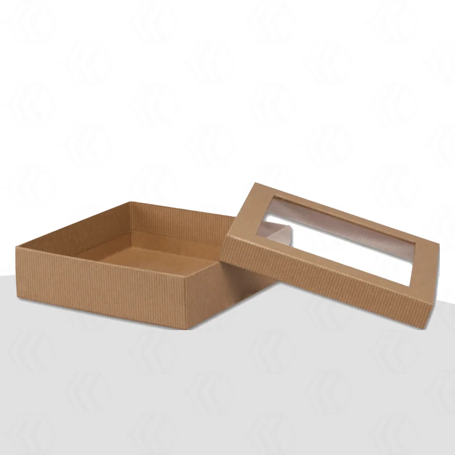 Kraft box with clear lid​
