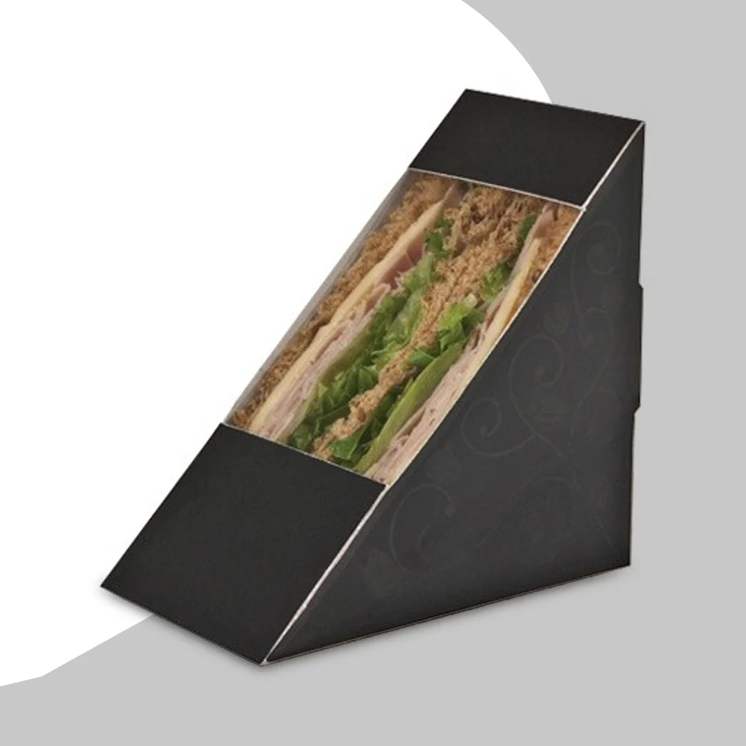 custom black sandwich box