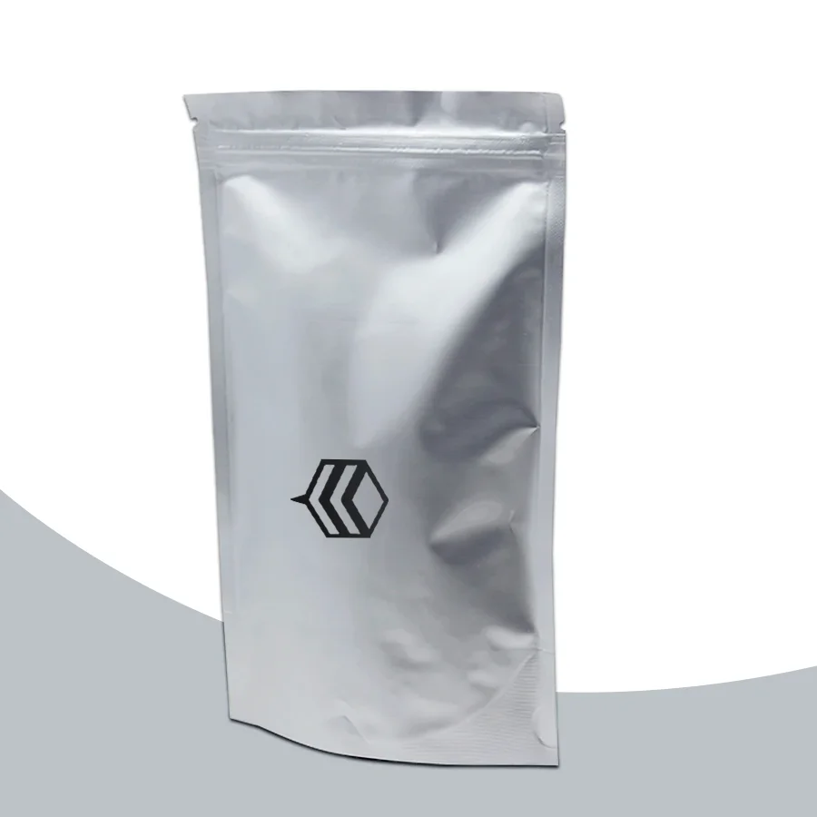 custom white mylar bag