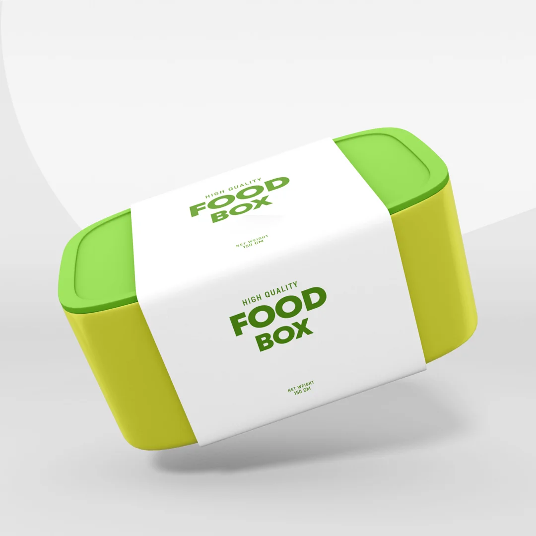 food packaging sleeve mockup