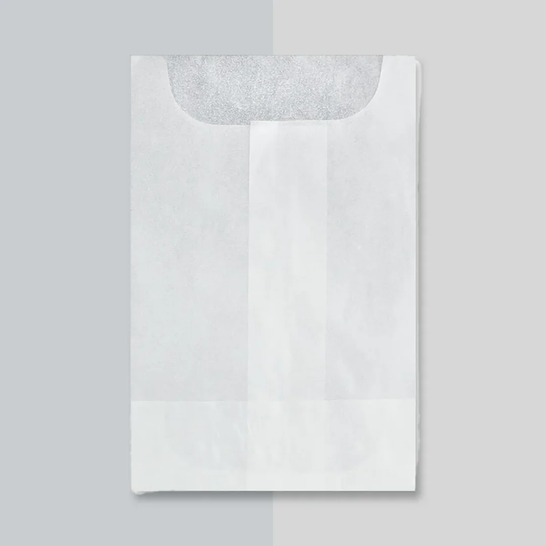white glassine sleeves