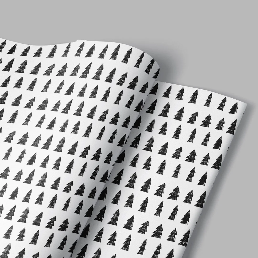 best white christmas wrapping paper