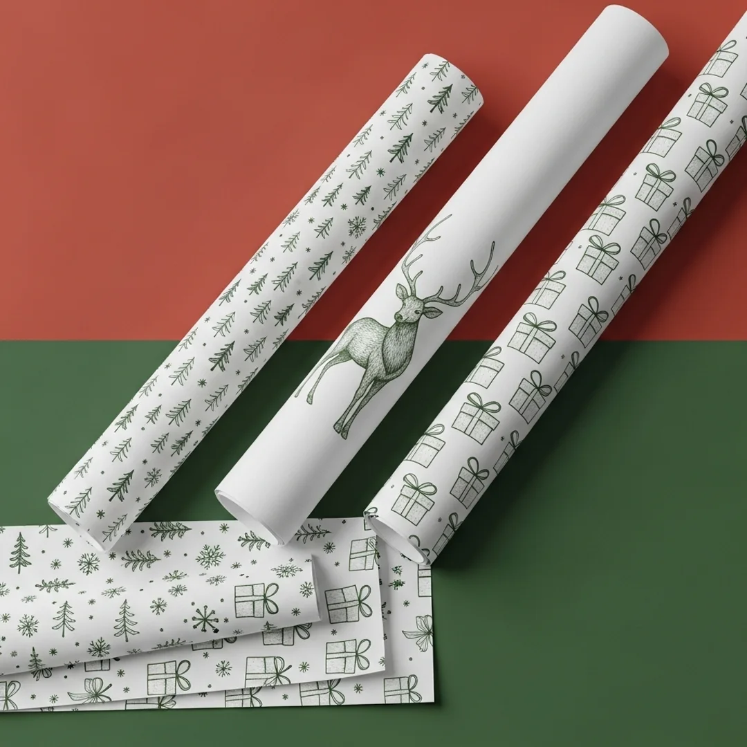 white christmas wrapping paper australia