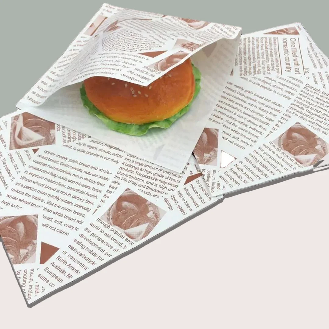 white sandwich wrapping paper