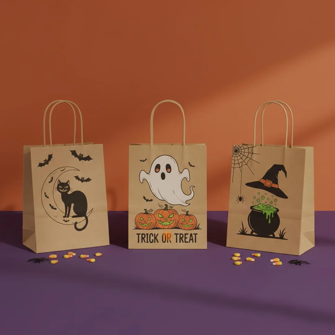 Halloween paper bags design