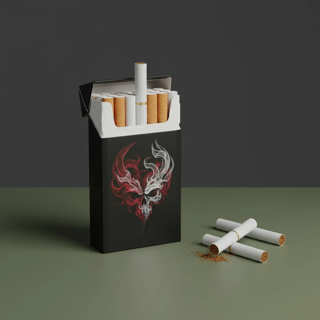 black cigarette box design