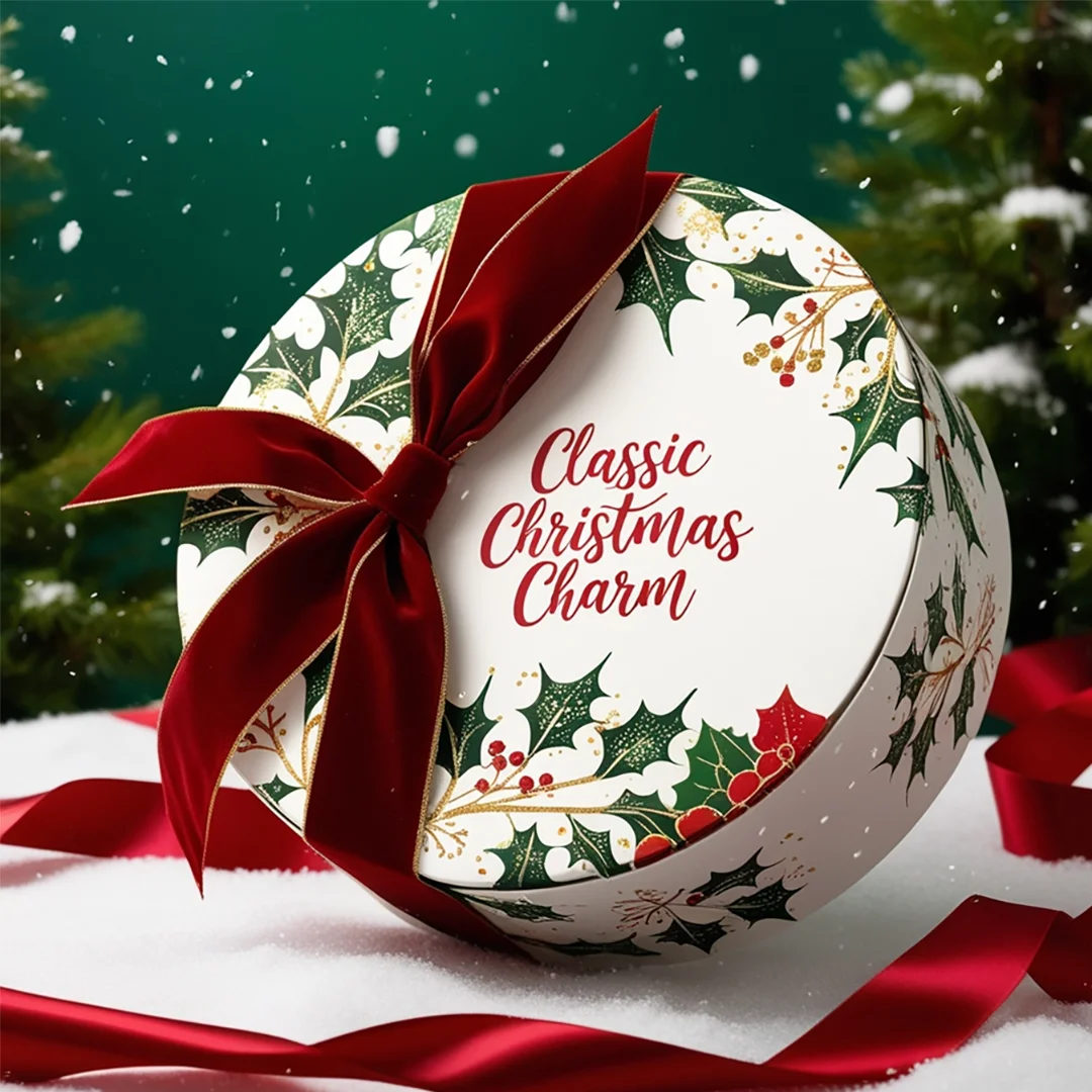 Round Christmas Boxes 