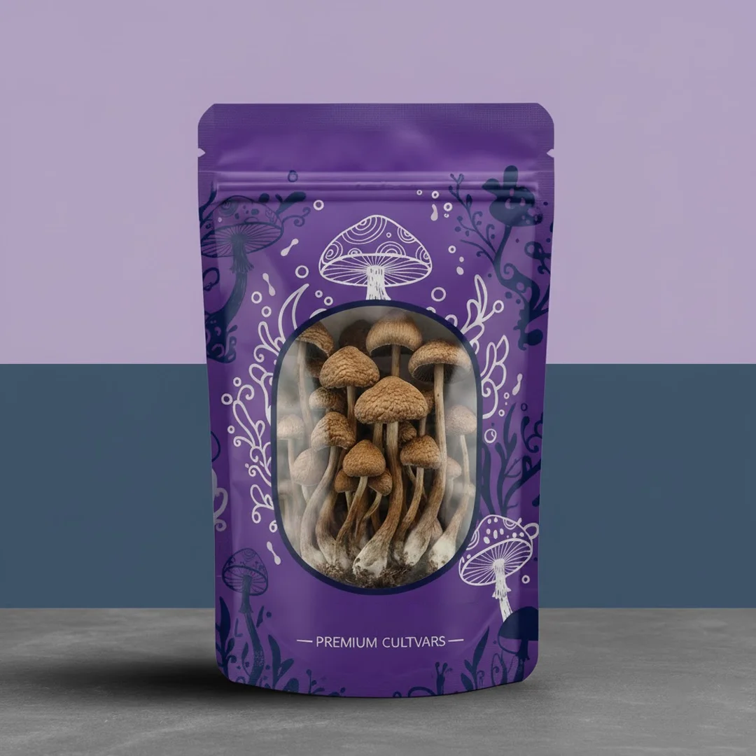 mushroom mylar bag printed