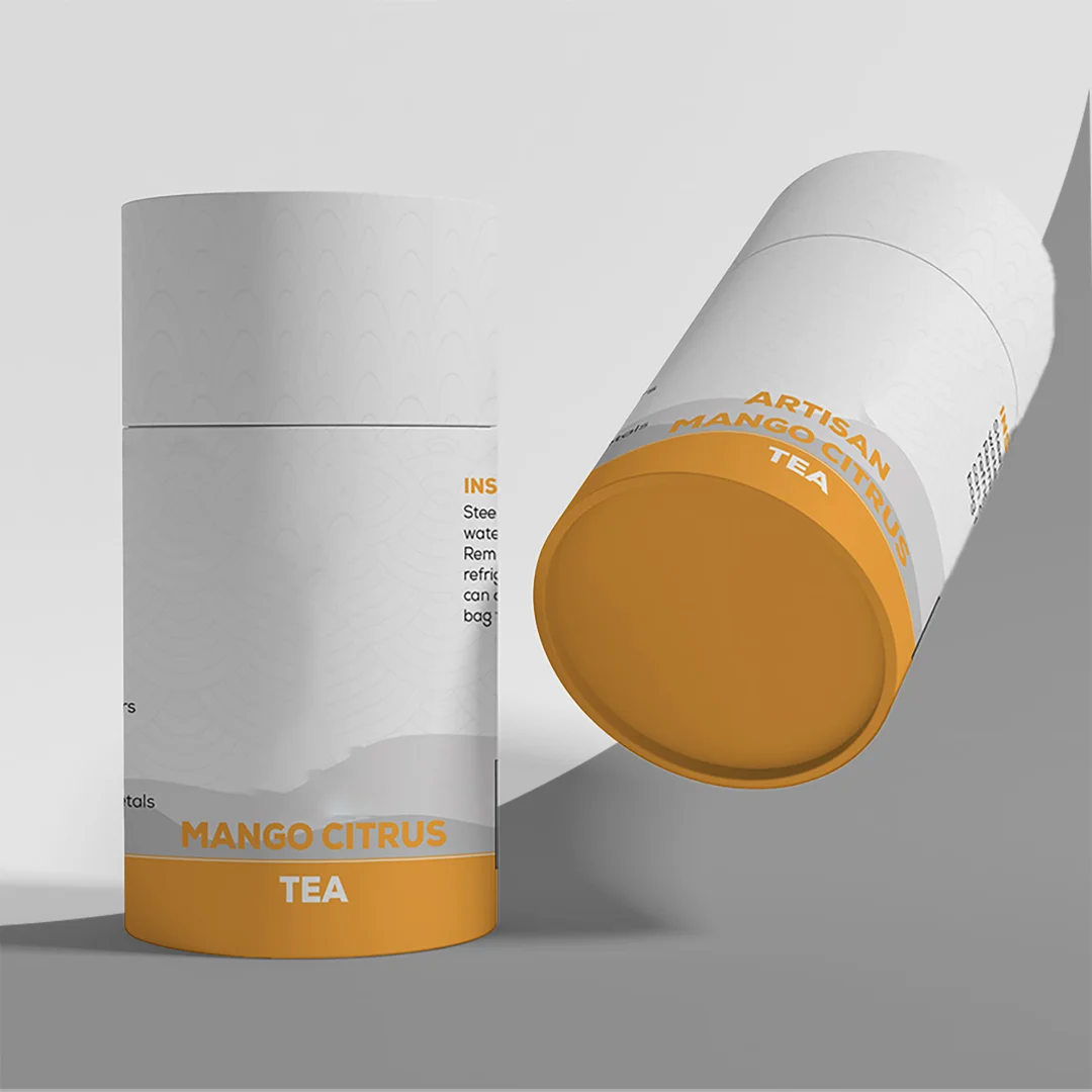 custom tea tube packaging