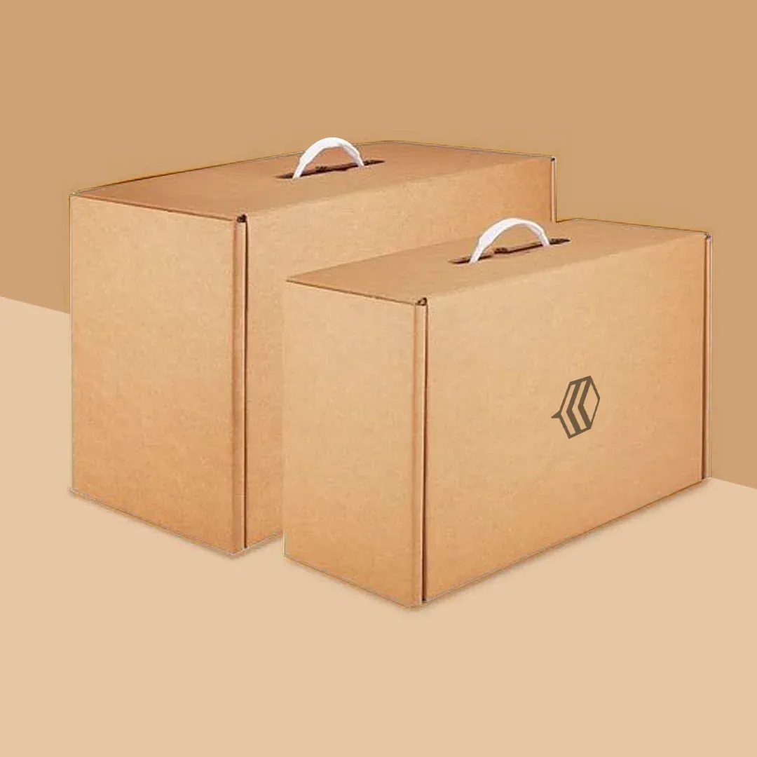 cardboard boxes with handles