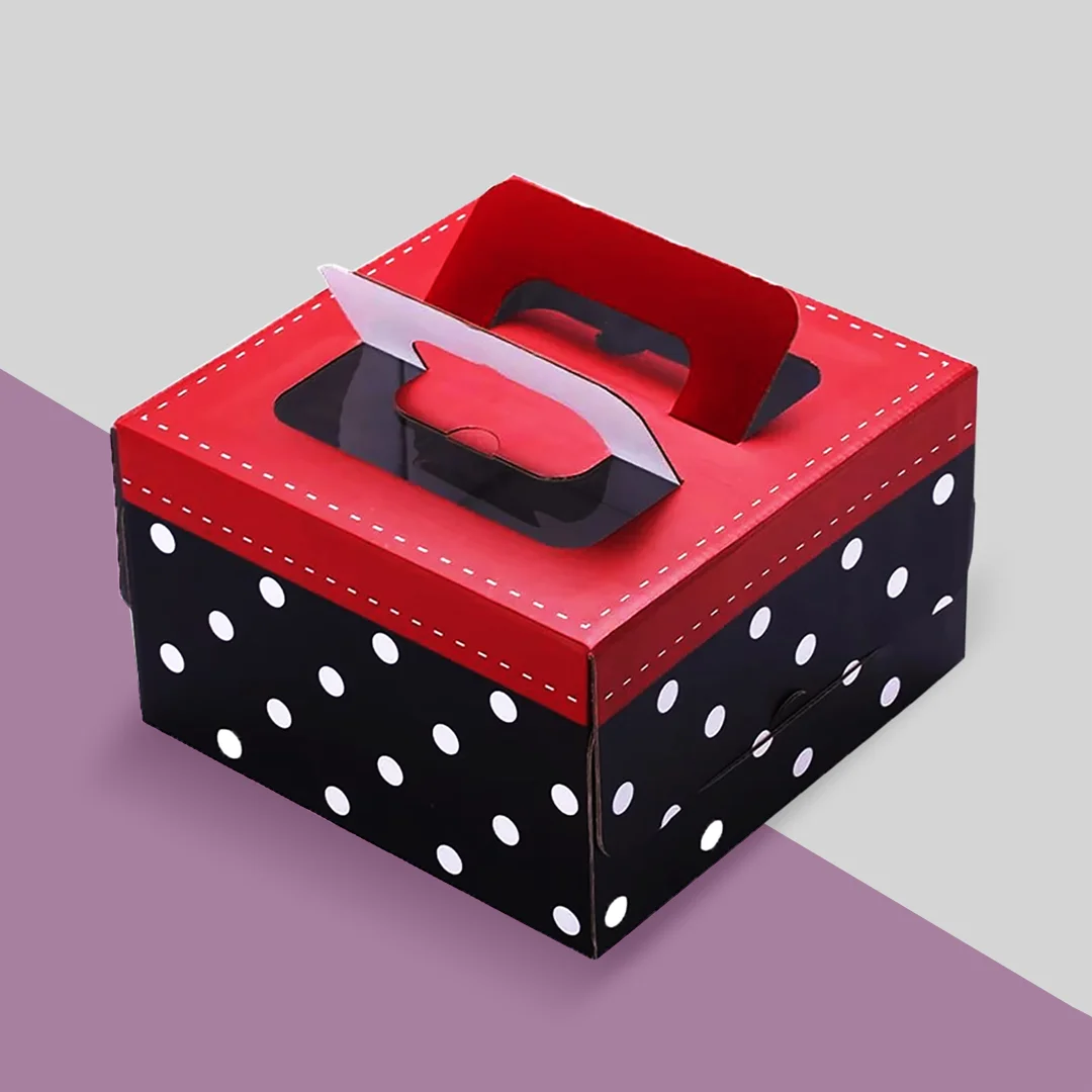 custom cake box with handle