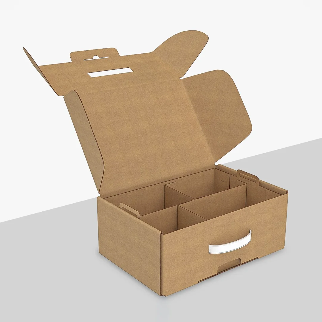 custom cardboard boxes with handle