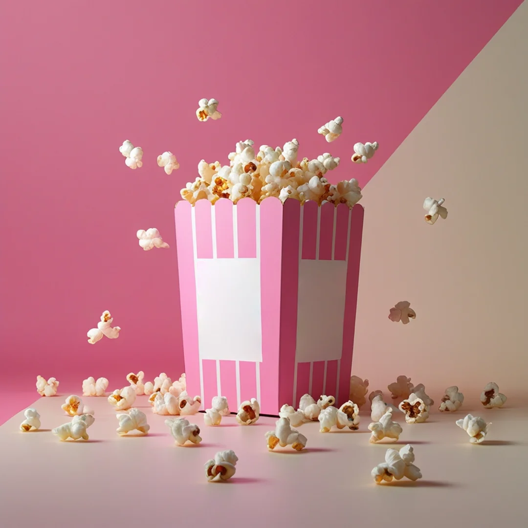 custom pink popcorn boxes