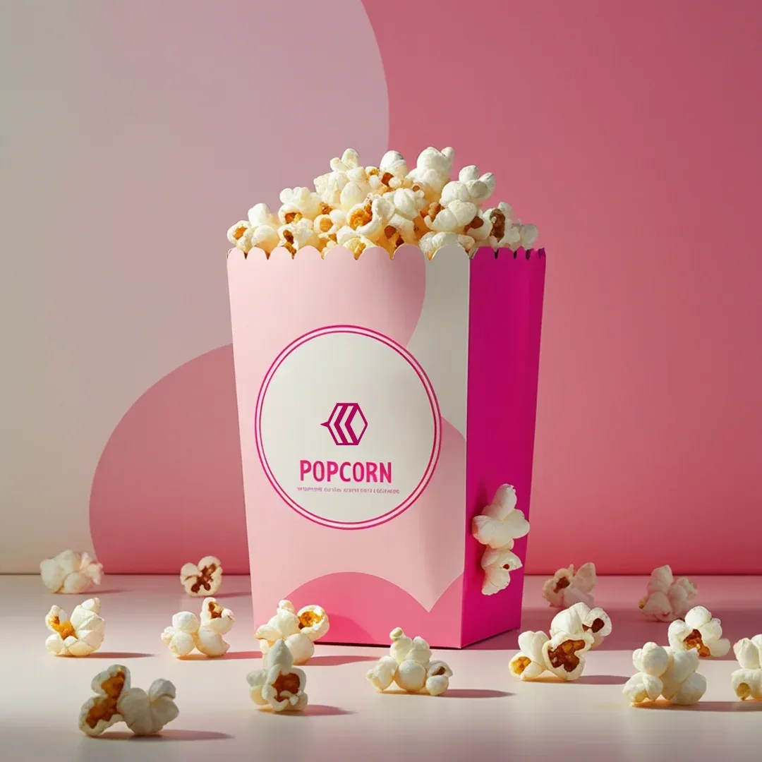 pink popcorn boxes