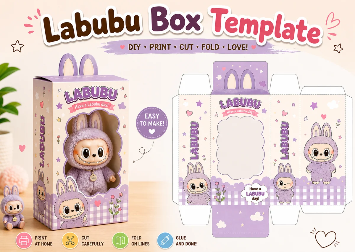 labubu box template