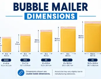 bubble mailer dimensions