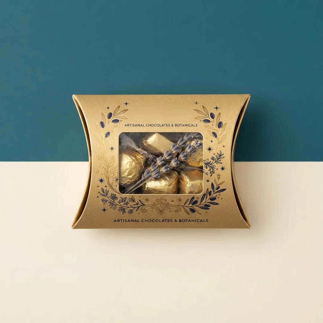 pillow box with window AU