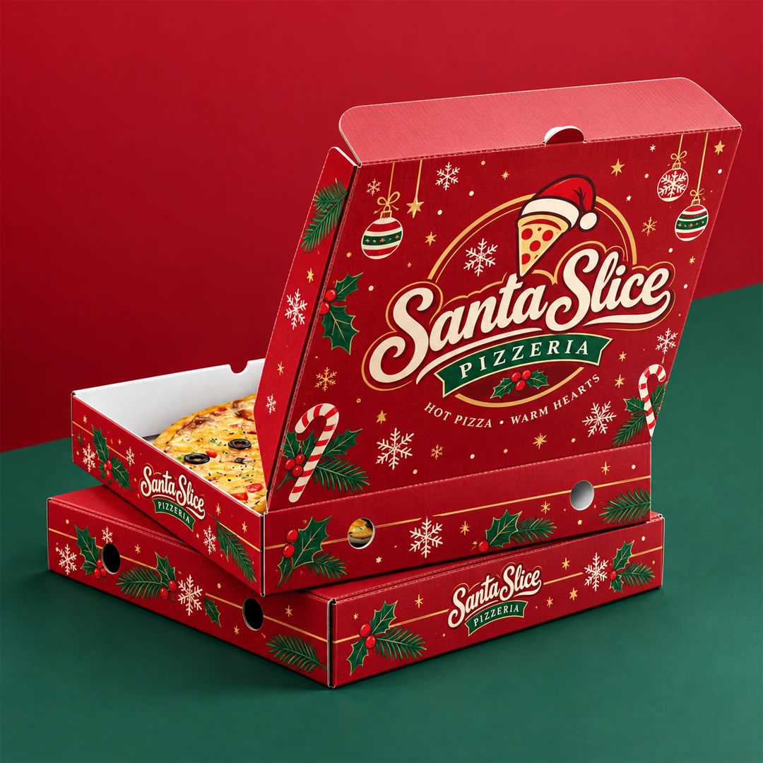 christmas pizza box