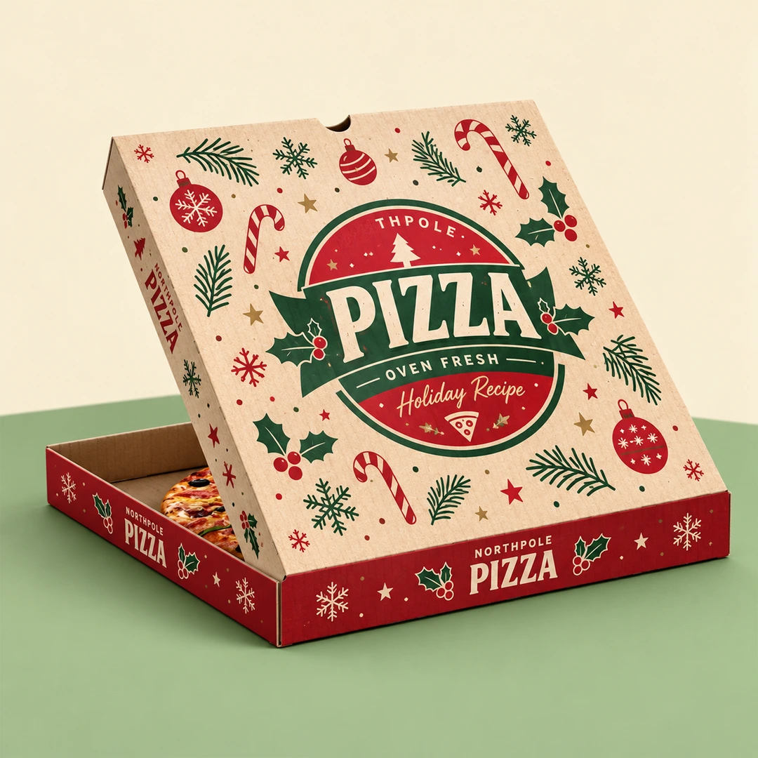 custom christmas pizza boxes