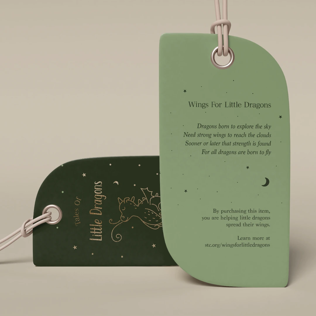 printed shoe hang tag